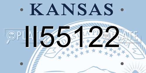 II55122 Kansas License Plate