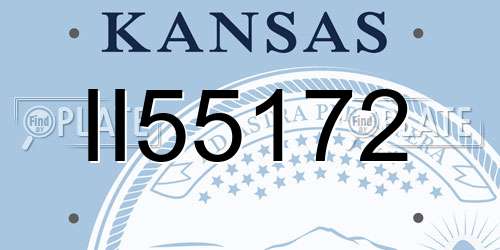 II55172 Kansas License Plate