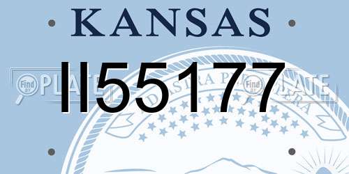 II55177 Kansas License Plate