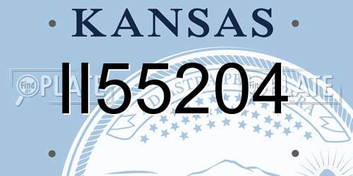 II55204 Kansas License Plate