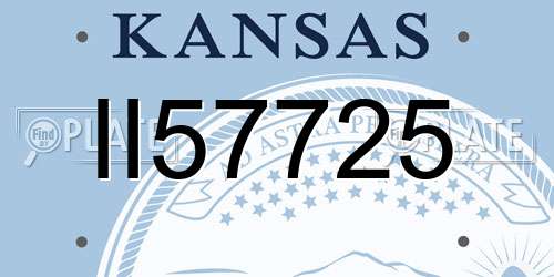 II57725 Kansas License Plate
