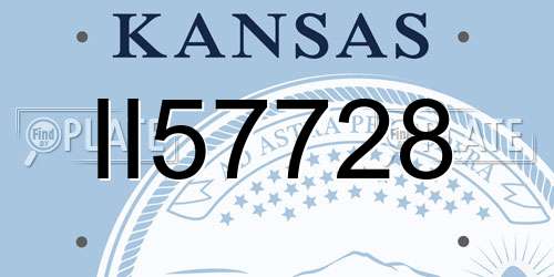 II57728 Kansas License Plate