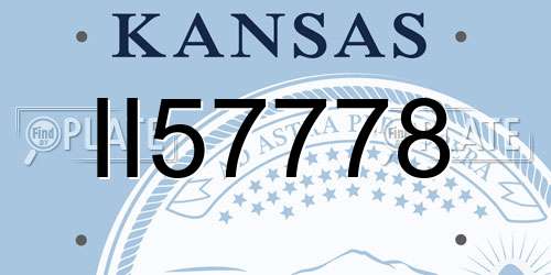 II57778 Kansas License Plate