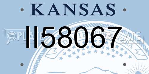 II58067 Kansas License Plate