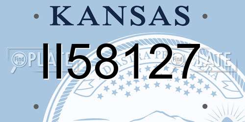 II58127 Kansas License Plate
