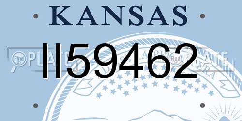 II59462 Kansas License Plate