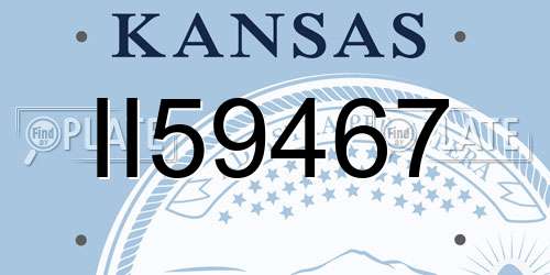 II59467 Kansas License Plate