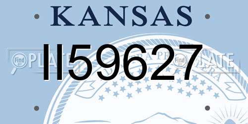 II59627 Kansas License Plate