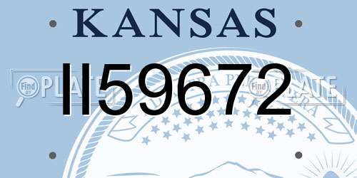 II59672 Kansas License Plate