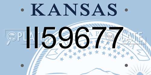 II59677 Kansas License Plate
