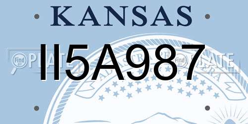 II5A987 Kansas License Plate