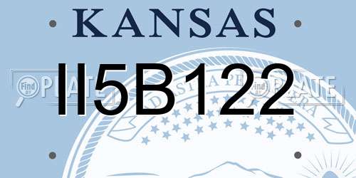 II5B122 Kansas License Plate