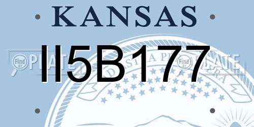 II5B177 Kansas License Plate