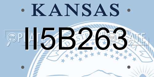 II5B263 Kansas License Plate