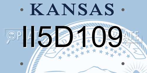 II5D109 Kansas License Plate