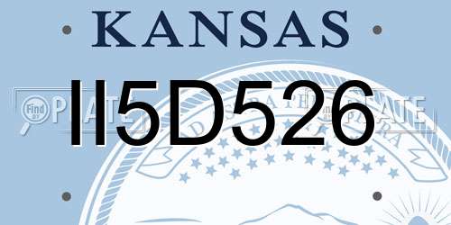 II5D526 Kansas License Plate