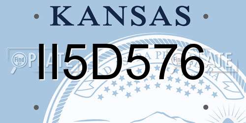 II5D576 Kansas License Plate