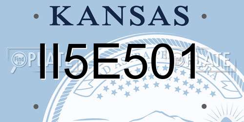 II5E501 Kansas License Plate