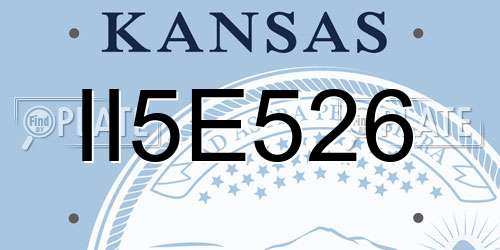 II5E526 Kansas License Plate