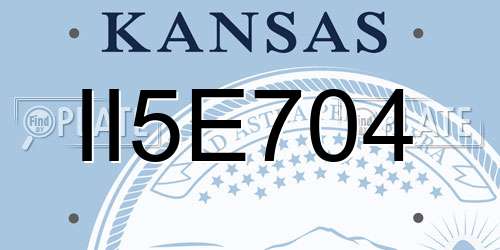 II5E704 Kansas License Plate