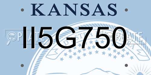 II5G750 Kansas License Plate