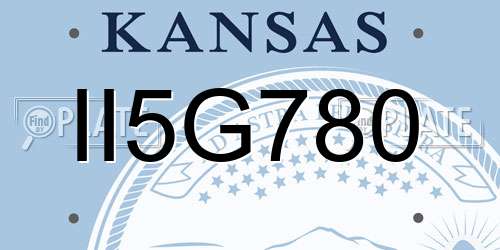 II5G780 Kansas License Plate