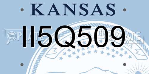 II5Q509 Kansas License Plate