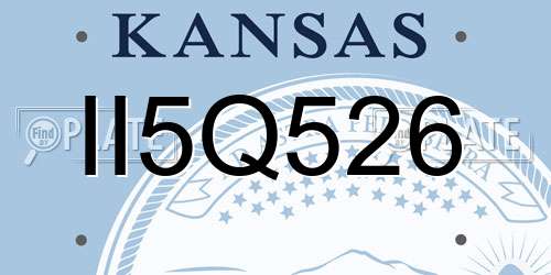 II5Q526 Kansas License Plate