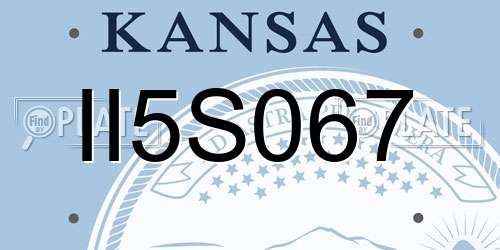 II5S067 Kansas License Plate