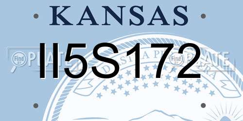 II5S172 Kansas License Plate