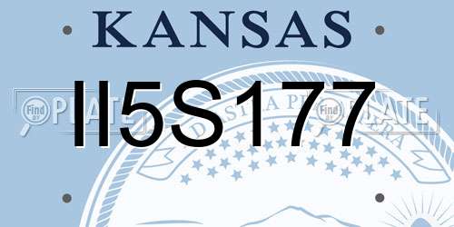 II5S177 Kansas License Plate