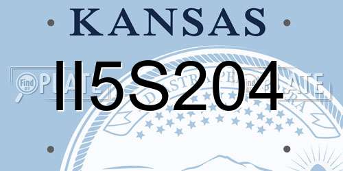 II5S204 Kansas License Plate