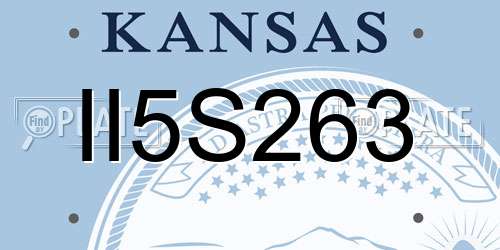 II5S263 Kansas License Plate
