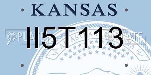 II5T113 Kansas License Plate