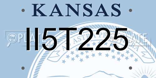 II5T225 Kansas License Plate