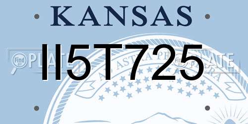 II5T725 Kansas License Plate