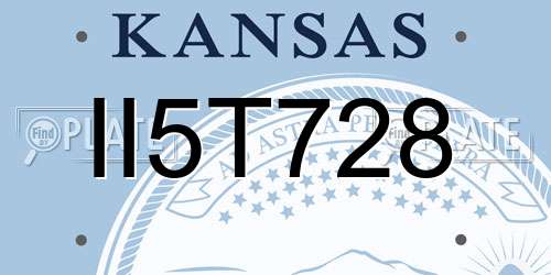II5T728 Kansas License Plate