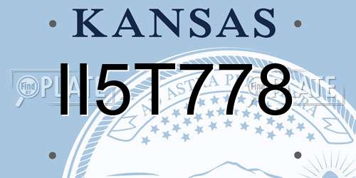II5T778 Kansas License Plate