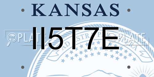 II5T7E Kansas License Plate