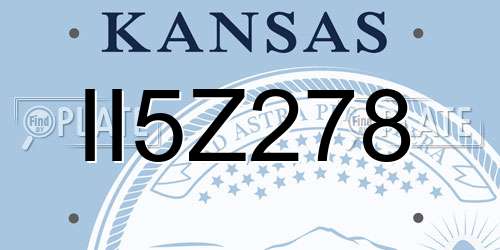 II5Z278 Kansas License Plate