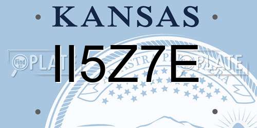II5Z7E Kansas License Plate