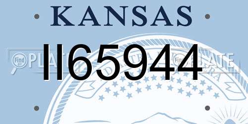 II65944 Kansas License Plate