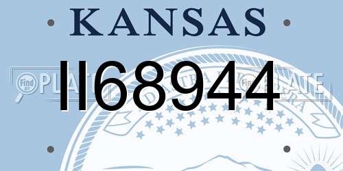 II68944 Kansas License Plate