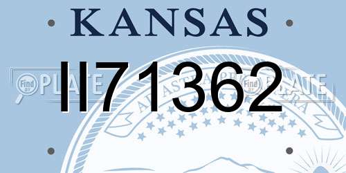 II71362 Kansas License Plate