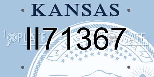 II71367 Kansas License Plate