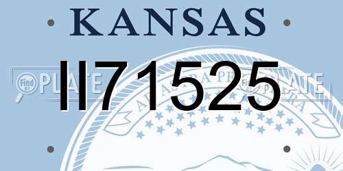 II71525 Kansas License Plate