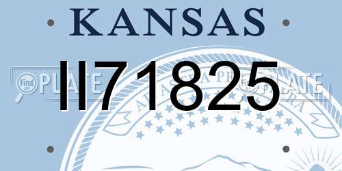 II71825 Kansas License Plate