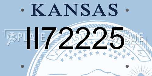 II72225 Kansas License Plate