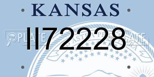 II72228 Kansas License Plate