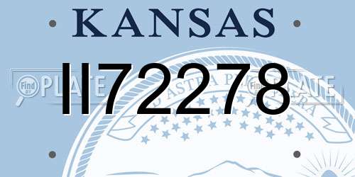 II72278 Kansas License Plate